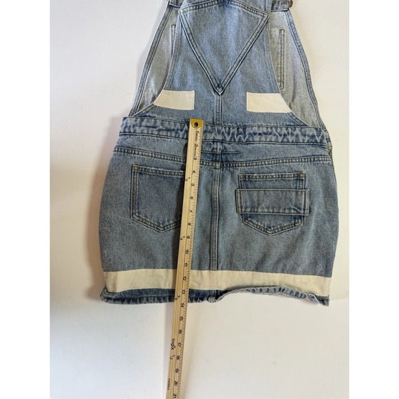 Givenchy RARE Overall Denim Mini Skirt Size 4 (Estimated) Y2K Designer - Picture 7 of 9